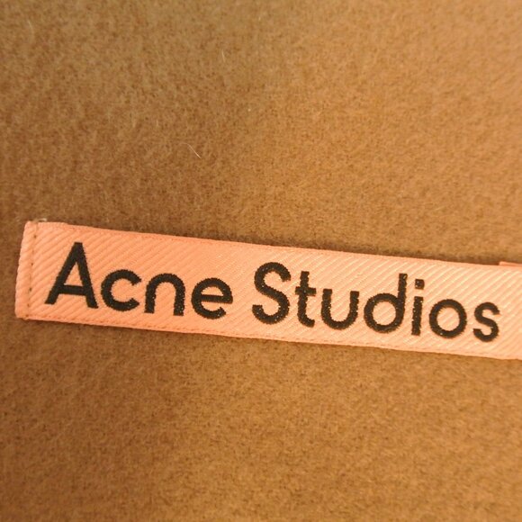 NEW Acne Studios Fringe wool scarf -Caramel brown#SC49* - Picture 8 of 8